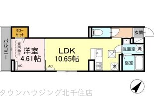 （仮）D-room新宿4丁目の物件間取画像